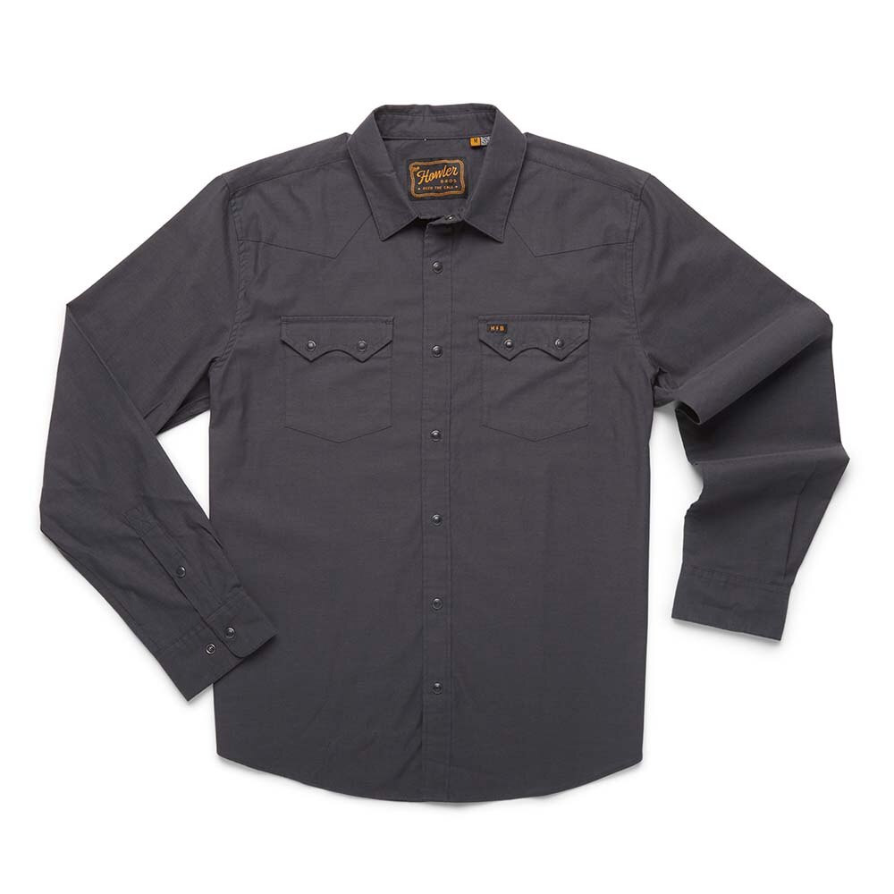 Howler Brothers Crosscut Snapshirt Mens in Midnight Chambray