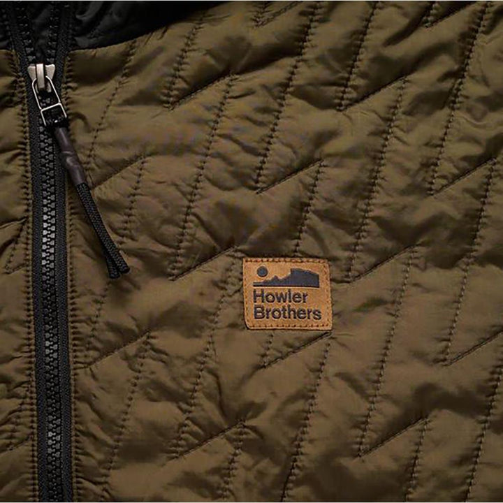 Howler Brothers Voltage Quilted Pullover Mens in Pinegrove