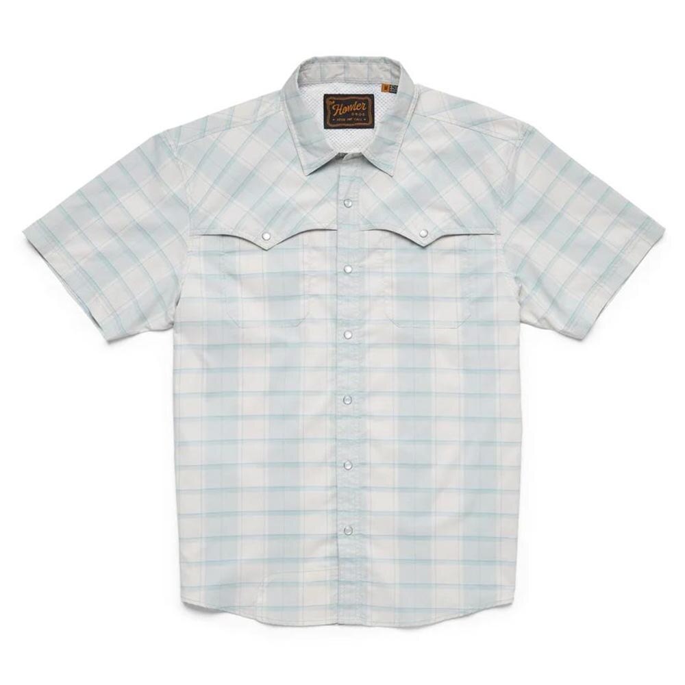 Howler Brothers Open Country Tech Shirt Mens in Braden Plaid Chalk
