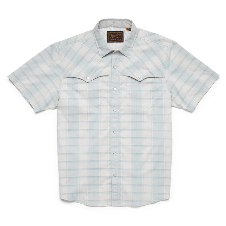 Howler Brothers Open Country Tech Shirt Mens in Braden Plaid Chalk