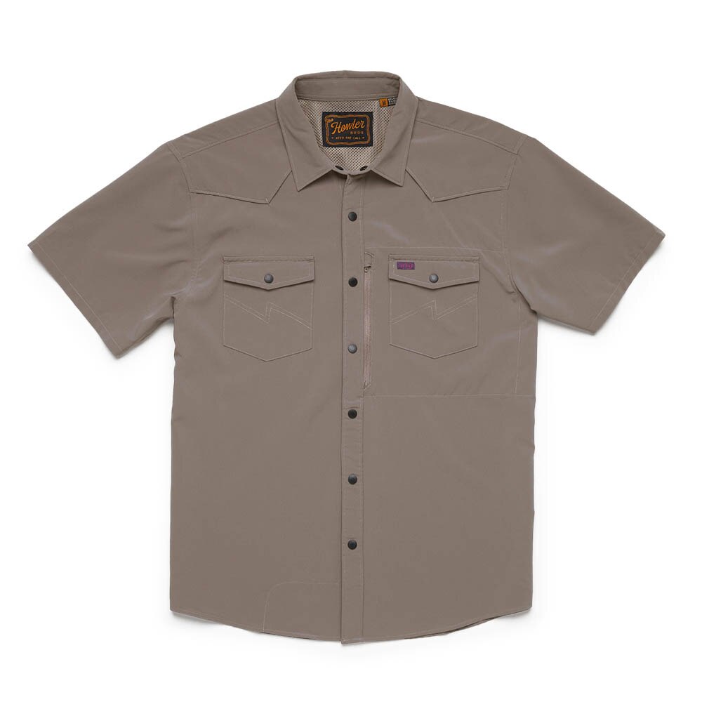 Howler Brothers Emerger Tech Short Sleeve Shirt Mens in Ash