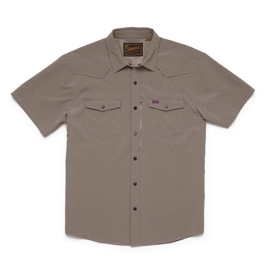 Howler Brothers Emerger Tech Short Sleeve Shirt Mens in Ash