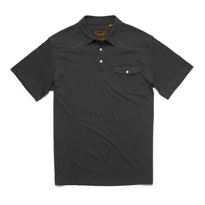 Howler Brothers Ranchero Polo Shirt Mens in Antique Black
