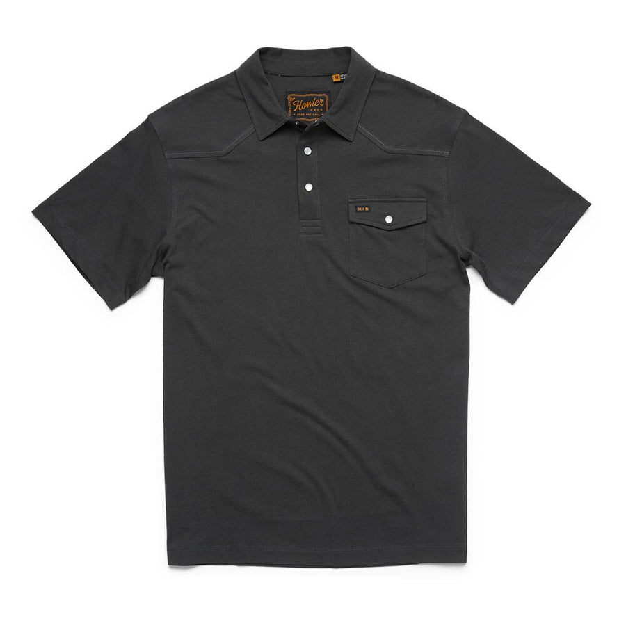 Howler Brothers Ranchero Polo Shirt Mens in Antique Black