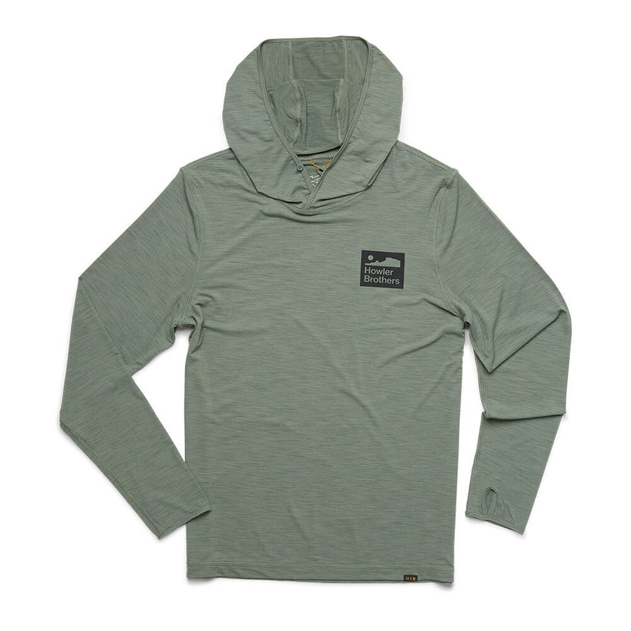Howler Brothers HB Tech Hoodie Mens in Agave