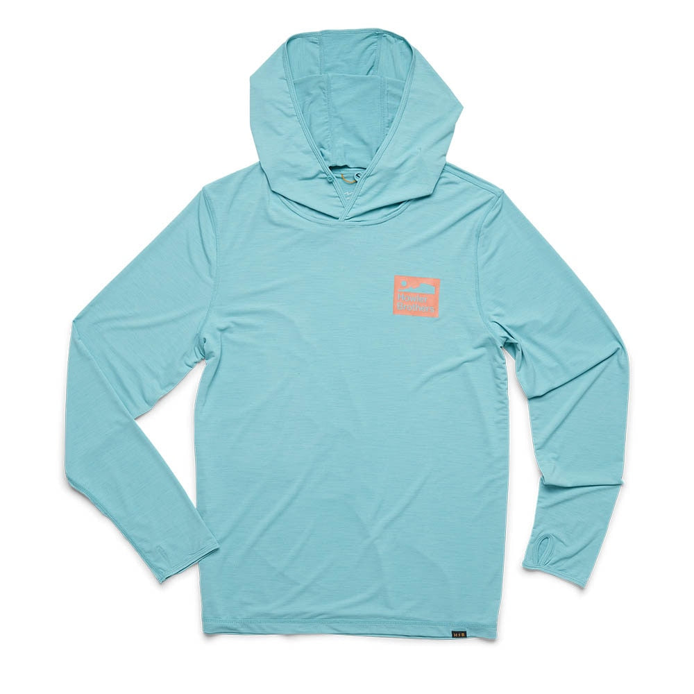 Howler Brothers HB Tech Hoodie Mens in Aqua