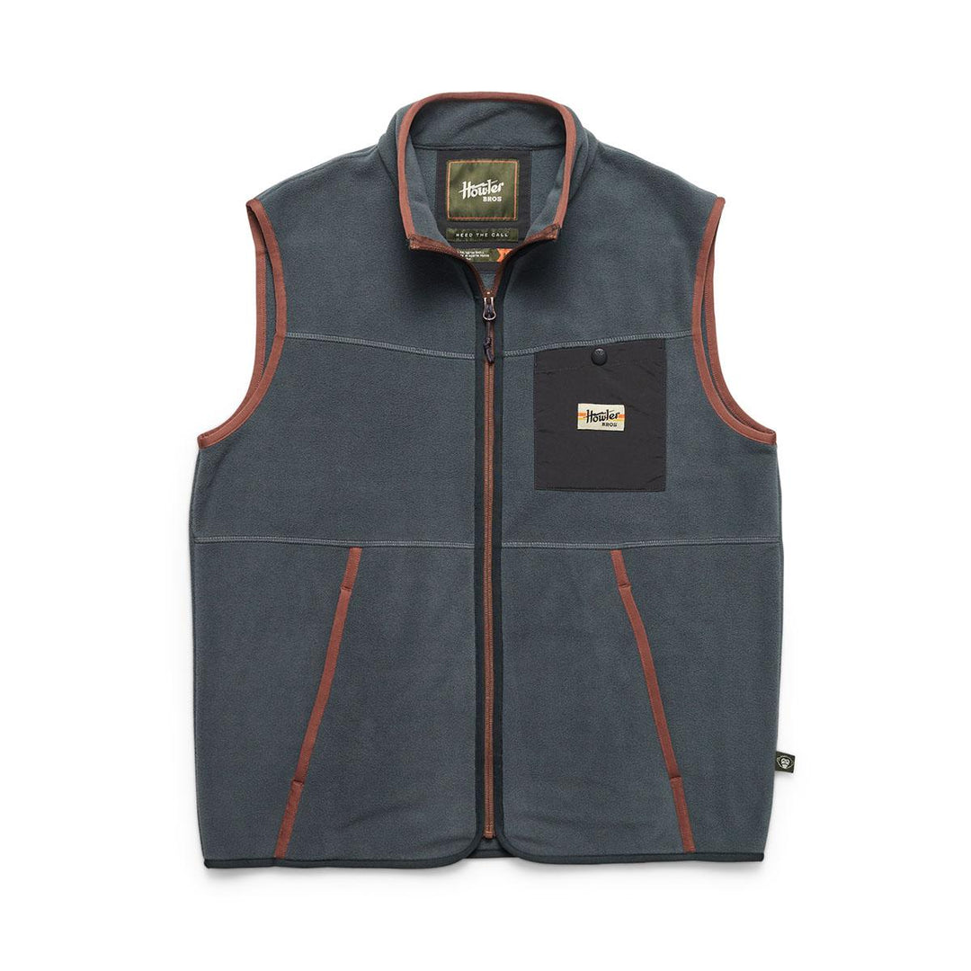 Howler Bros Free Range Fleece Vest Mens in Fog