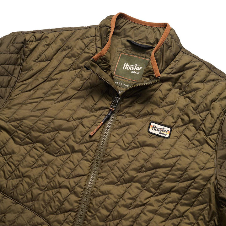 Howler Bros Voltage Quilted Jacket Mens in Olive