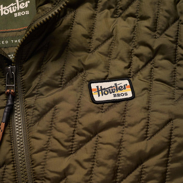 Howler Bros Voltage Quilted Jacket Mens in Olive
