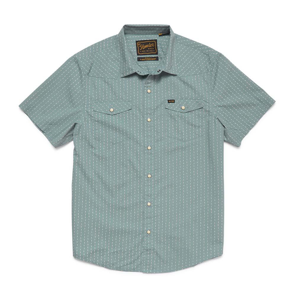 Howler Brothers H Bar B Snapshirt Mens in Power Lines Smoke Blue