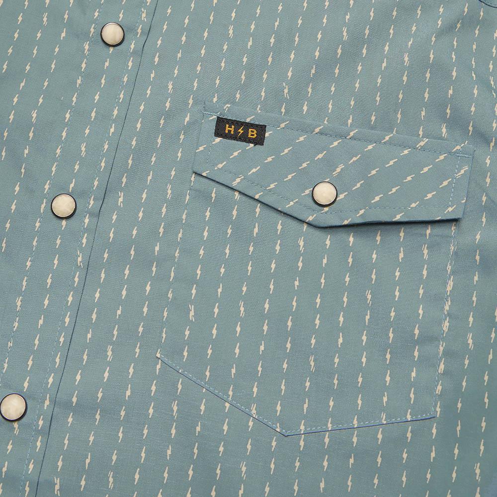Howler Brothers H Bar B Snapshirt Mens in Power Lines Smoke Blue
