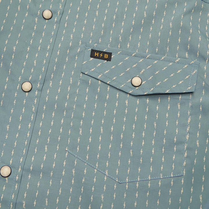 Howler Brothers H Bar B Snapshirt Mens in Power Lines Smoke Blue