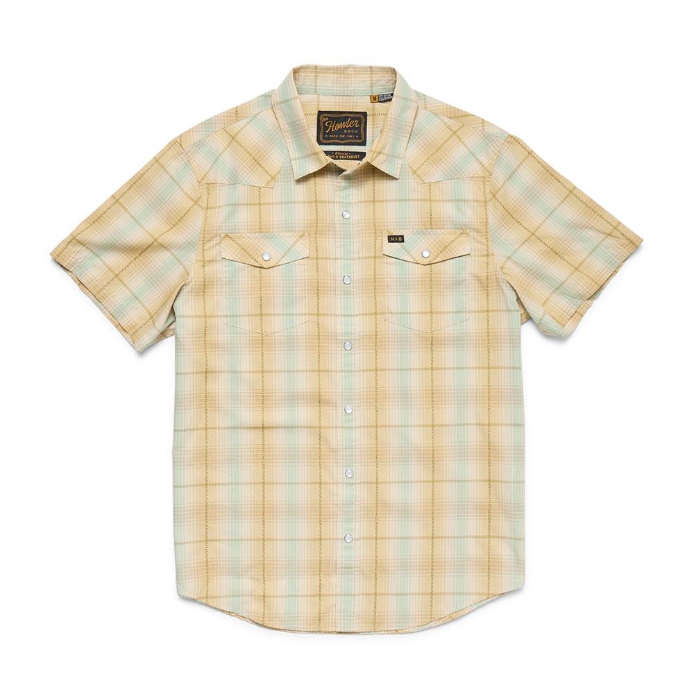 Howler Brothers H Bar B Snapshirt Mens in Prairie Plaid Gold
