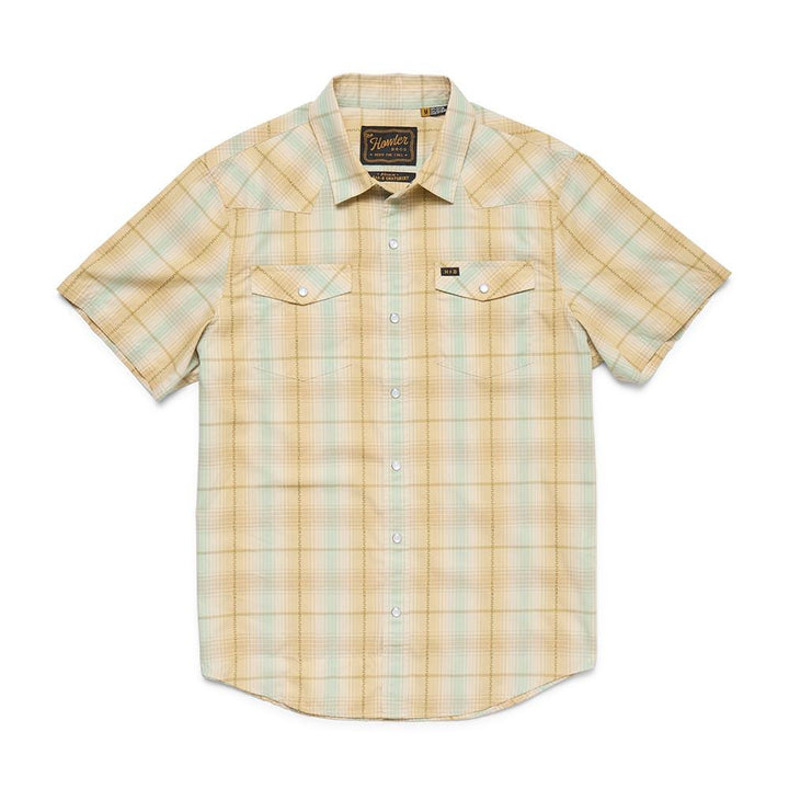 Howler Brothers H Bar B Snapshirt Mens in Prairie Plaid Gold