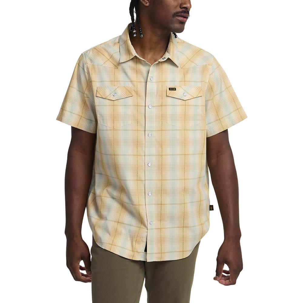 Howler Brothers H Bar B Snapshirt Mens in Prairie Plaid Gold