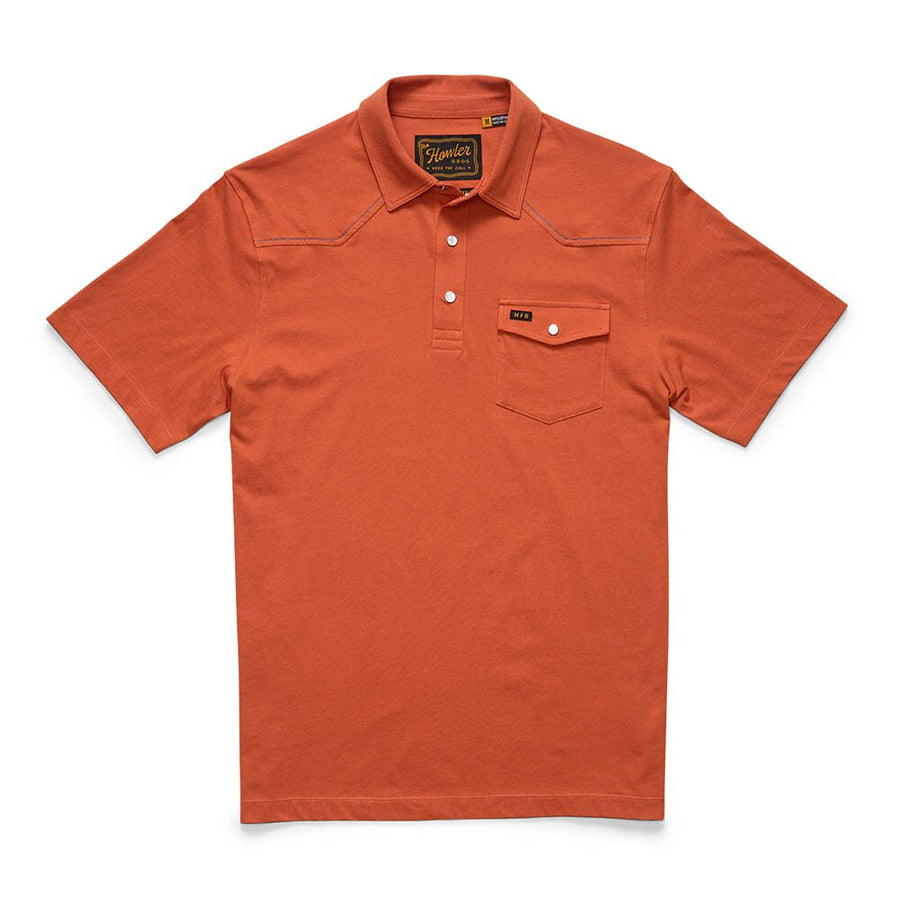 Howler Ranchero Polo Shirt Mens in Oxidized Clay
