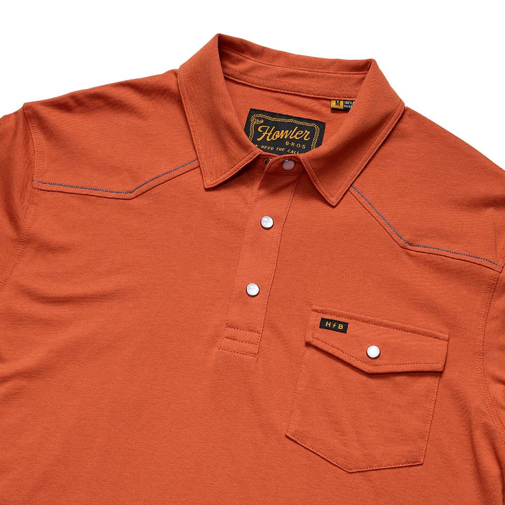 Howler Ranchero Polo Shirt Mens in Oxidized Clay