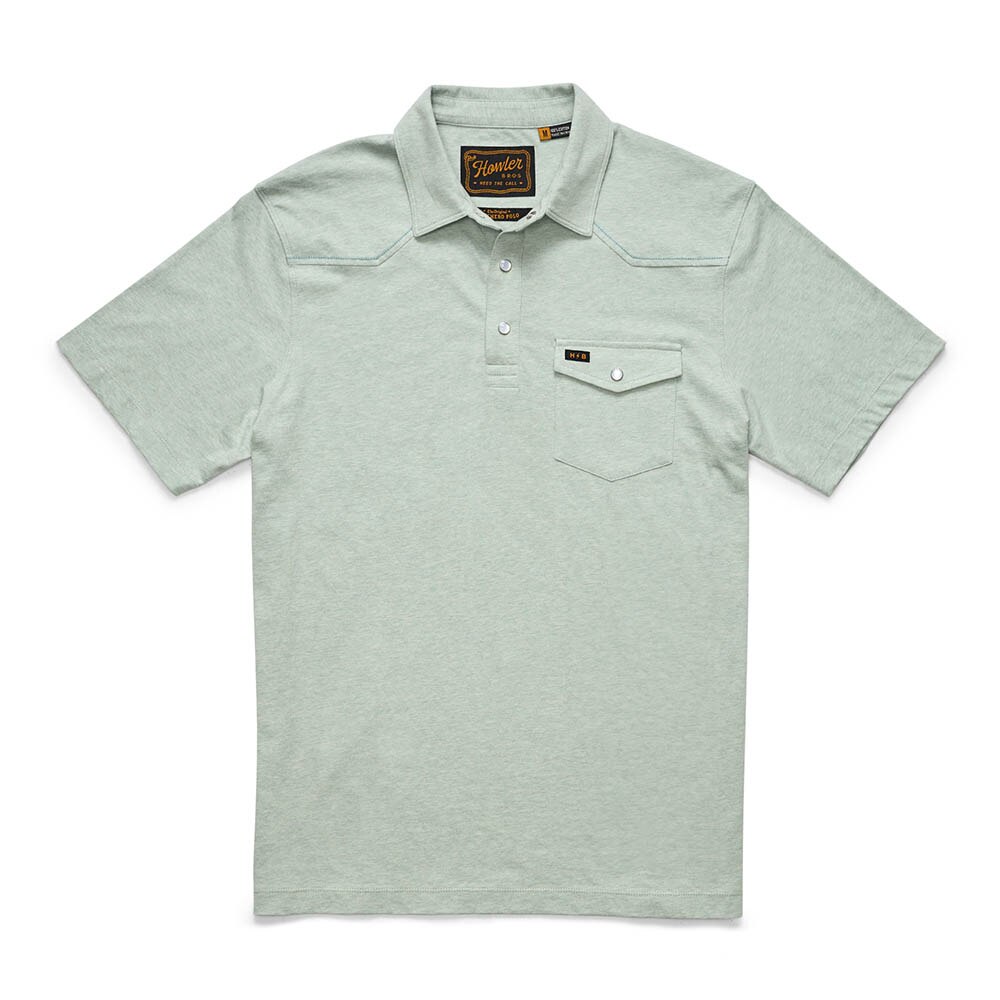 Howler Ranchero Polo Shirt Mens in Seafoam