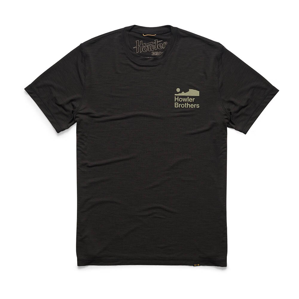 Howler Brothers HB Tech Tee Mens in Antique Black