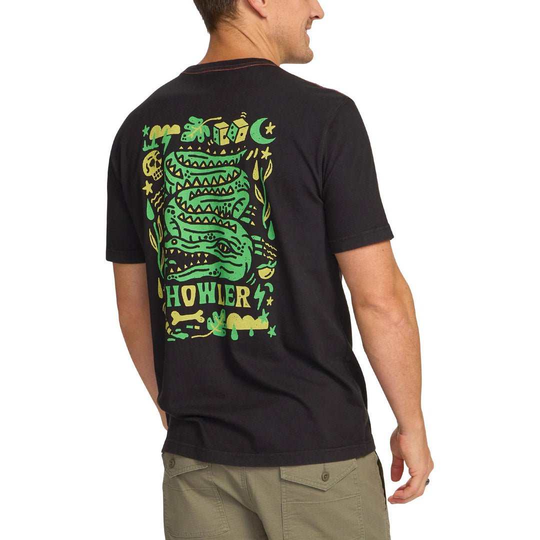 Howler Brothers Cotton Pocket TShirt Mens in Slithering Gators