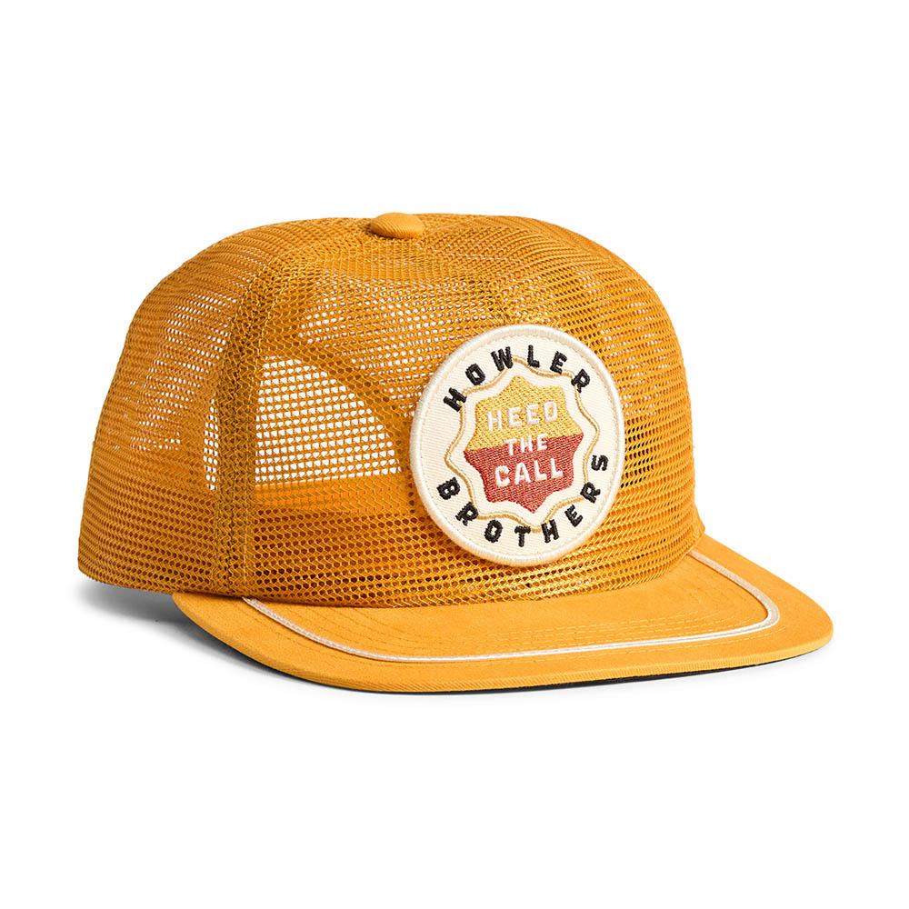 Howler Brothers Farm Team Unstructured Snapback Hat in Gold