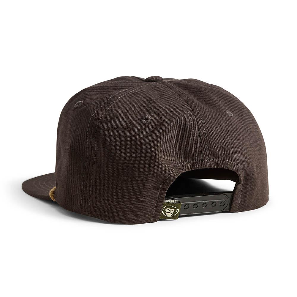 Howler Brothers Travelin Fish Unstructured Snapback Hat in Antique Black