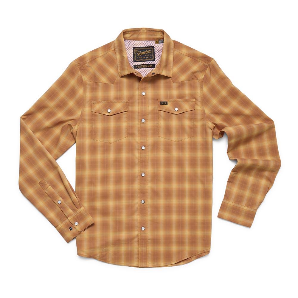 Howler Brothers H Bar B Tech LS Shirt Mens in Kent Plaid Foliage