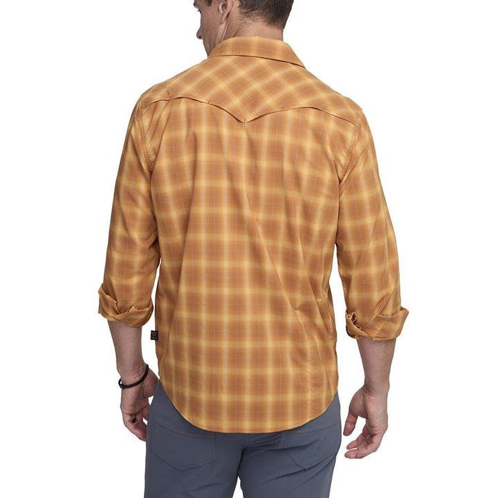 Howler Brothers H Bar B Tech LS Shirt Mens in Kent Plaid Foliage