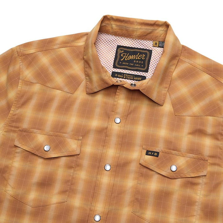 Howler Brothers H Bar B Tech LS Shirt Mens in Kent Plaid Foliage