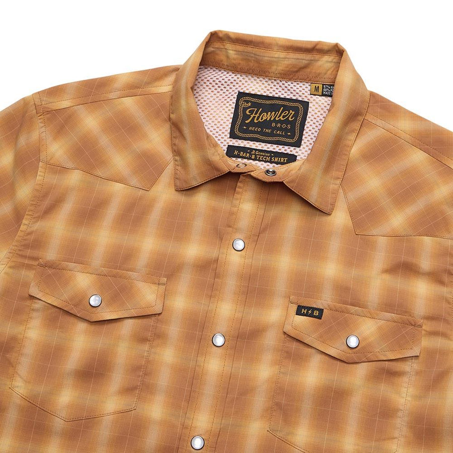 Howler Brothers H Bar B Tech LS Shirt Mens in Kent Plaid Foliage