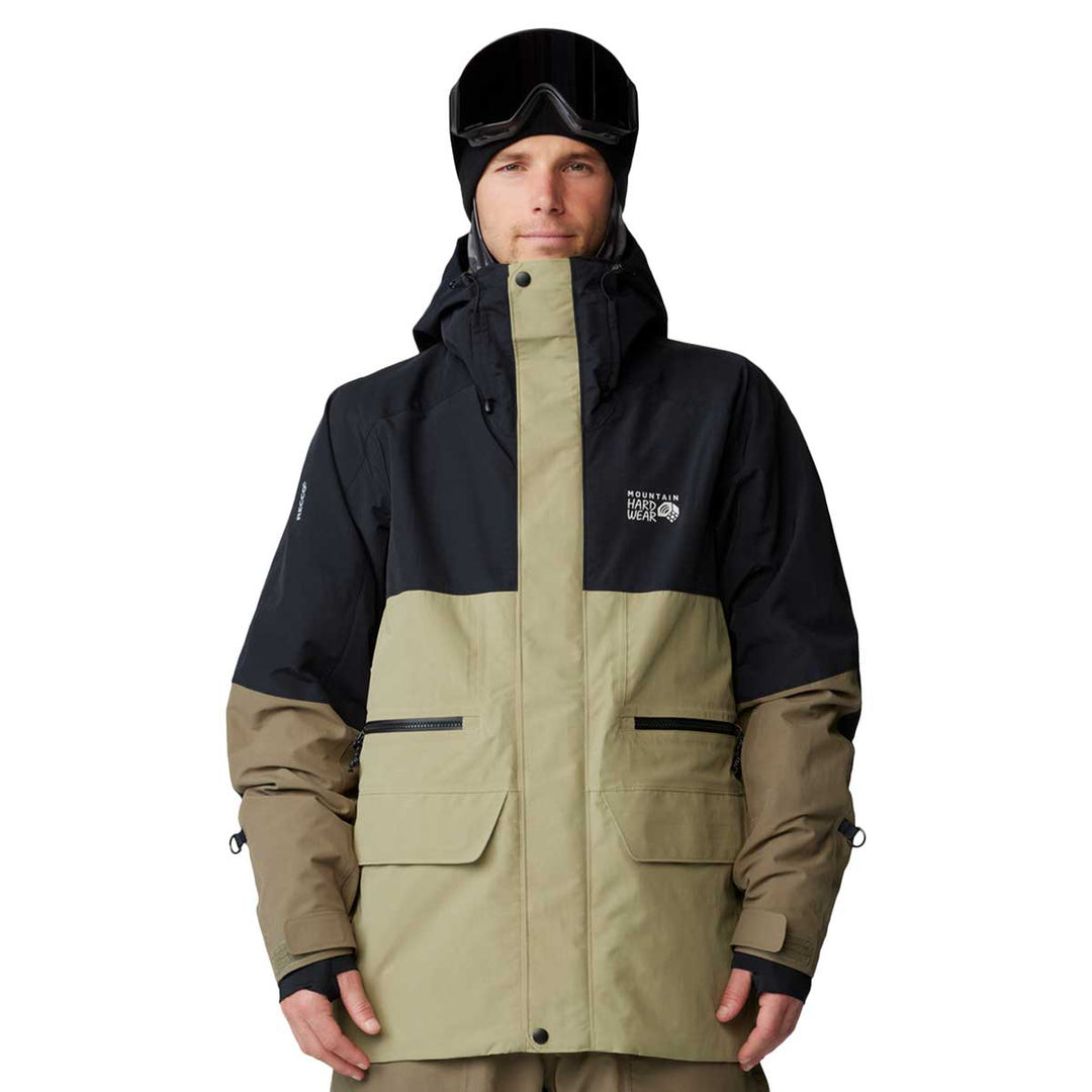 Mountain Hardwear First Tracks Jacket Men's in Mantis Green Stone Green Black
