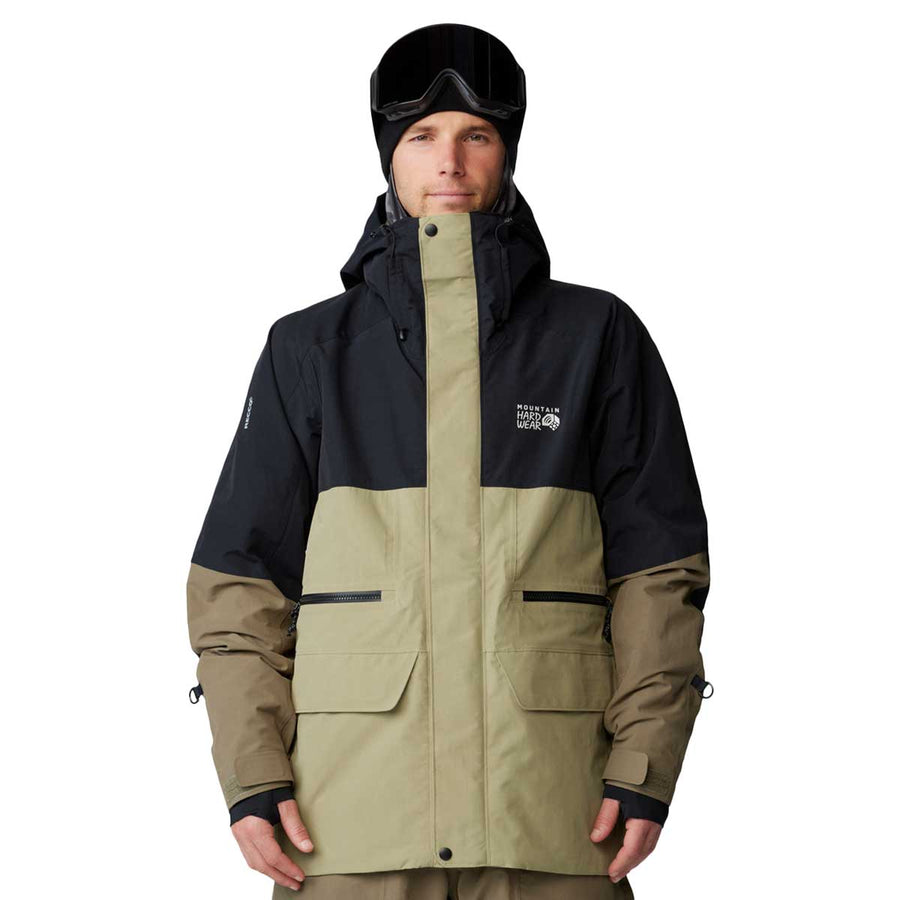 Mountain Hardwear First Tracks Jacket Men's in Mantis Green Stone Green Black