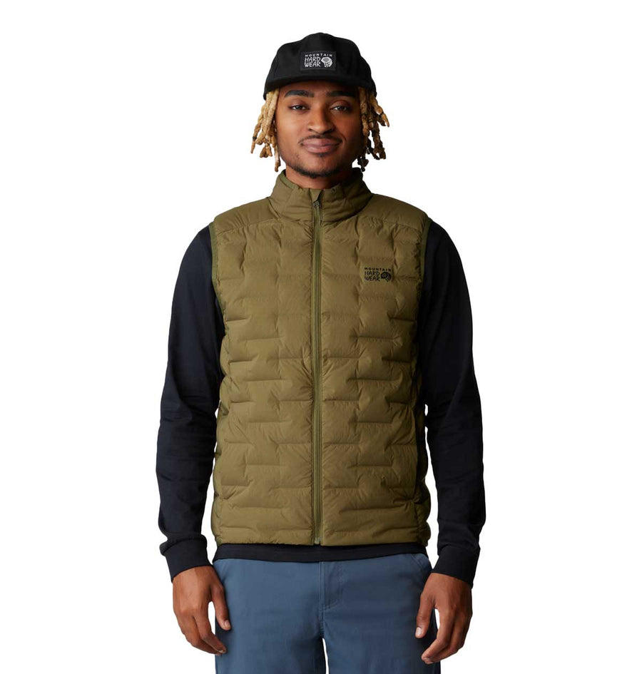 Mountain Hardwear Stretchdown Vest Men's in Combat Green