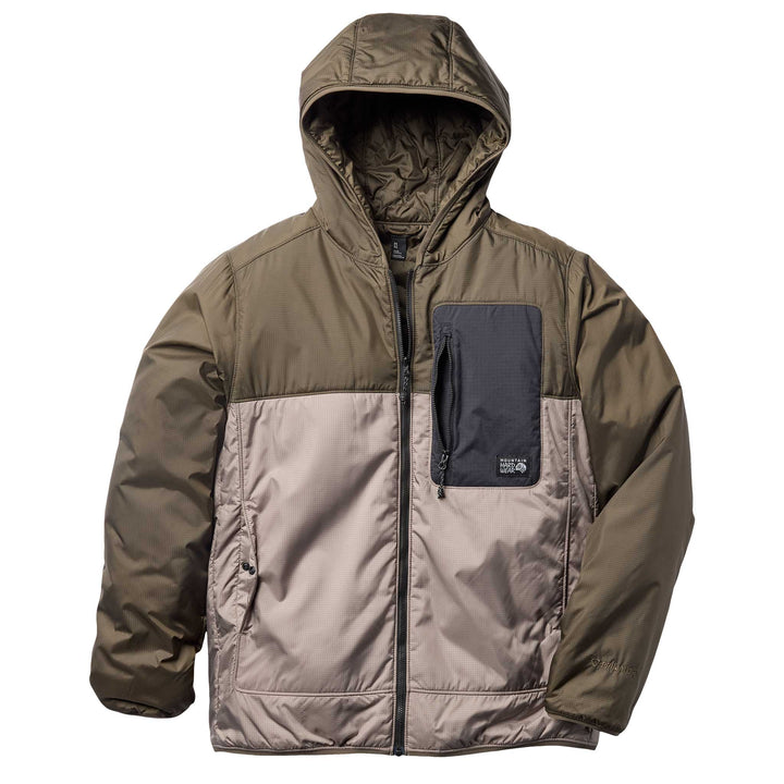 Mountain Hardwear Apres Pro Insulated Hooded Jacket - Men's in Dunes Ridgeline