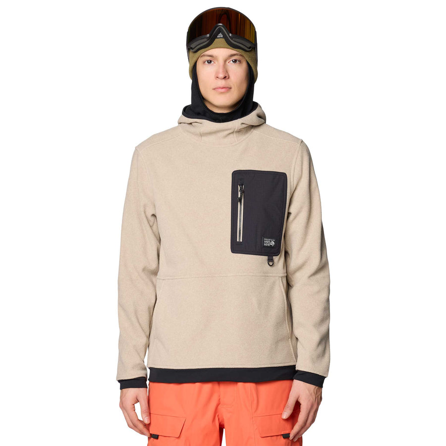 Mountain Hardwear First Tracks Fleece Pullover Hoody - Men's in Badlands heather