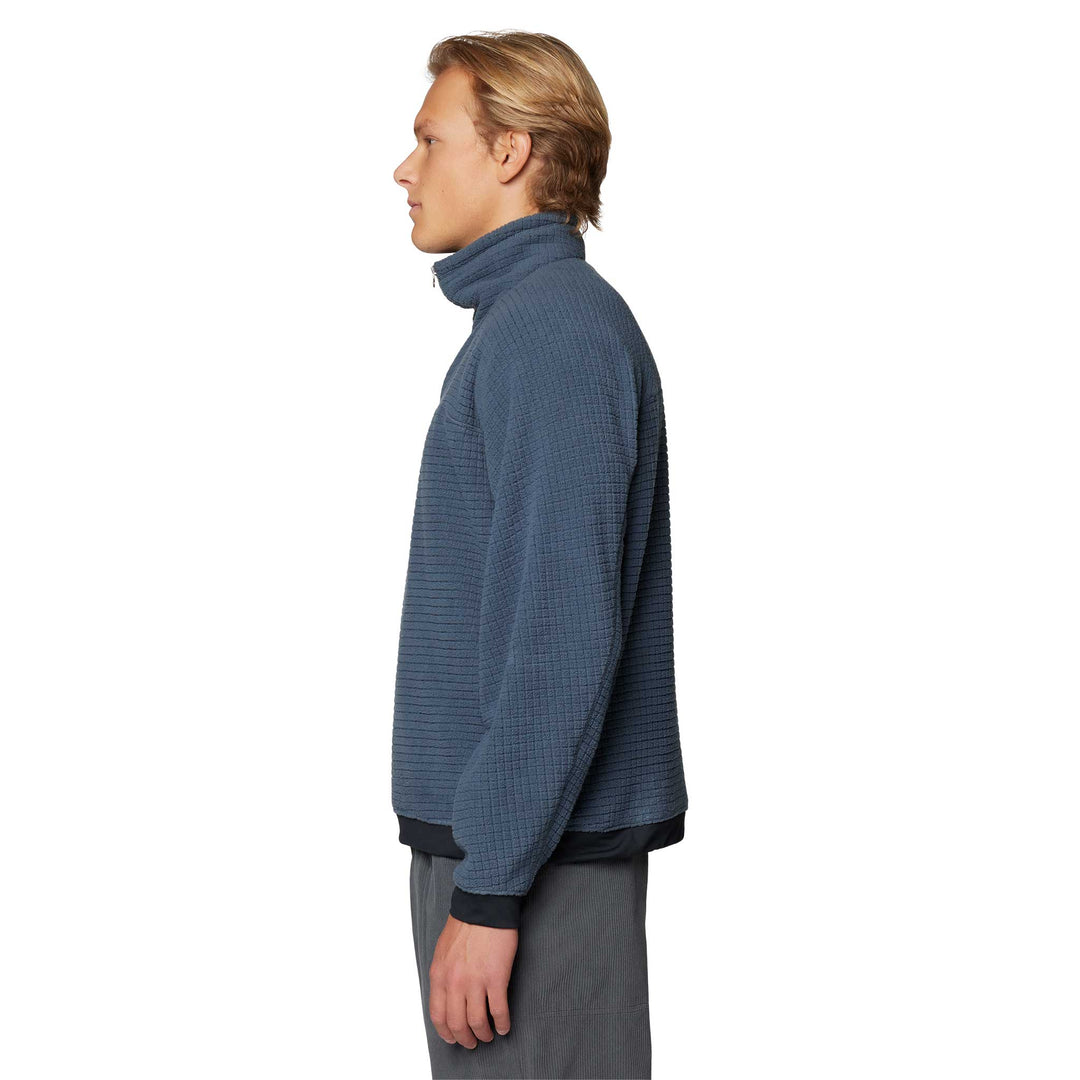 Mountain Hardwear Men's Summit Grid Big Grid Half Zip in Moon Blue.