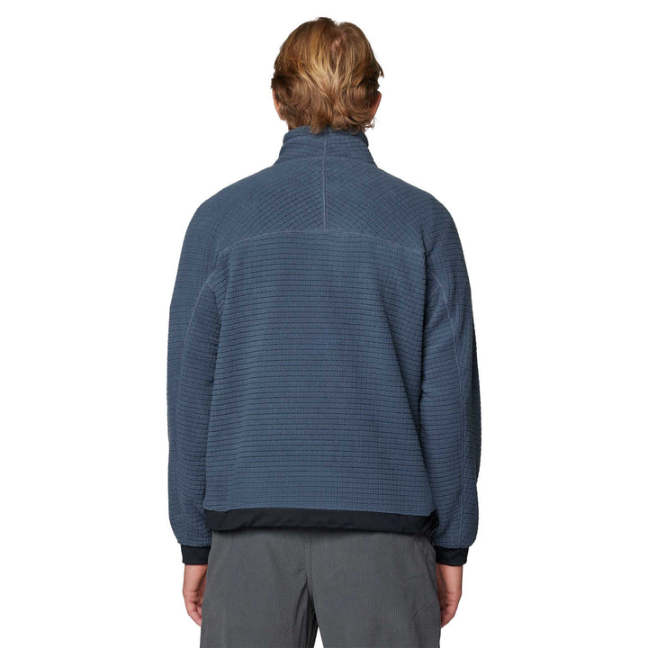 Mountain Hardwear Men's Summit Grid Big Grid Half Zip in Moon Blue.