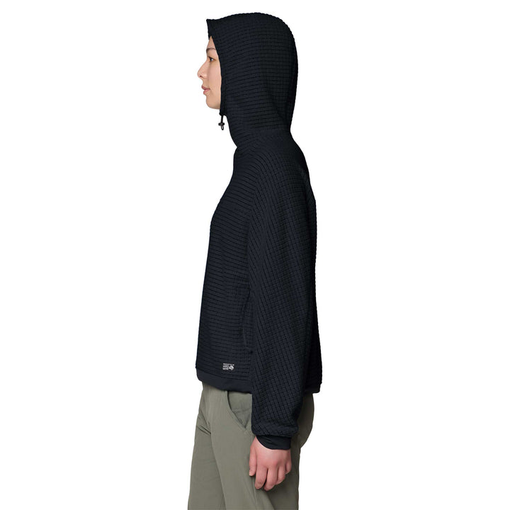 Mountain Hardwear Women's Summit Grid Big Hoody in Black.