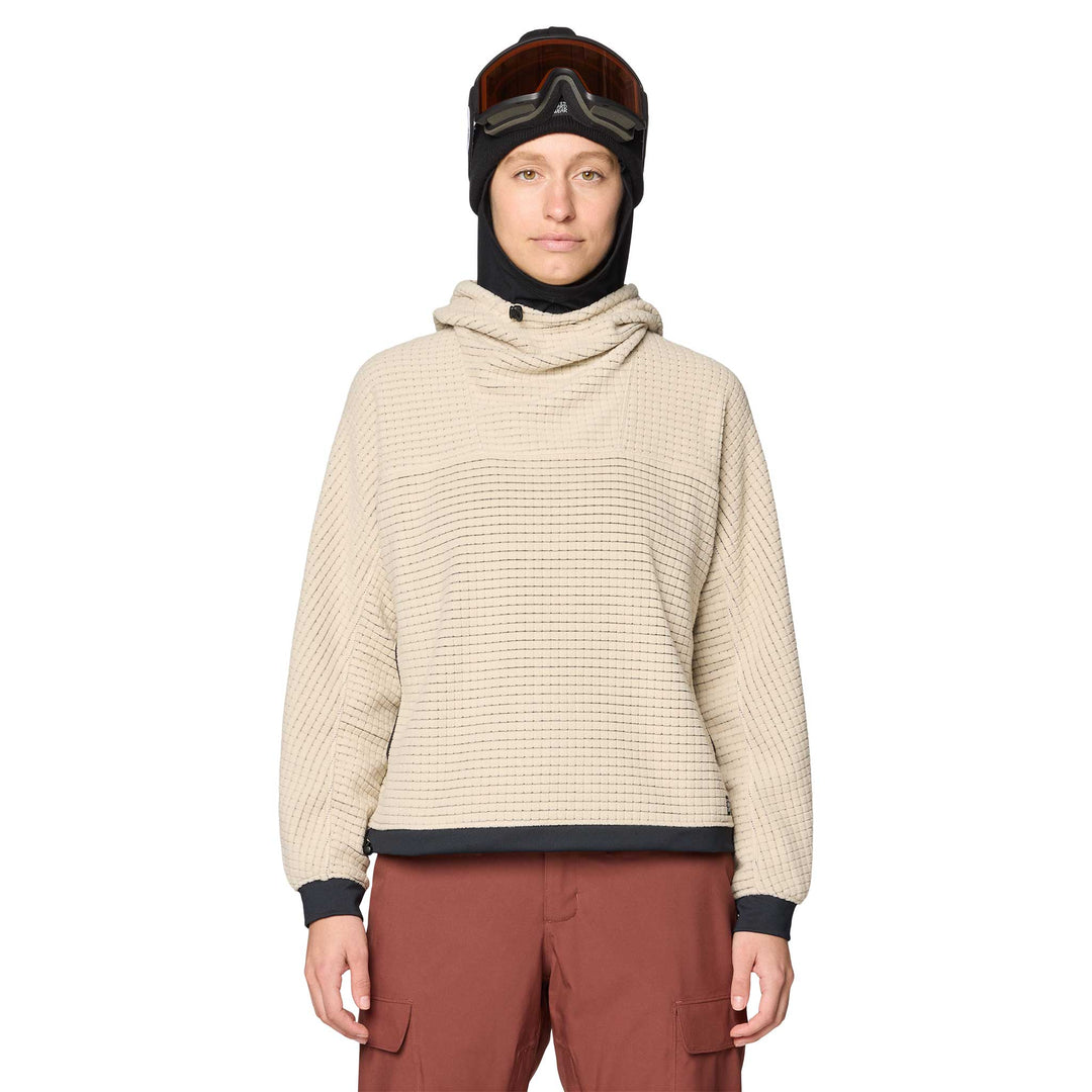 Mountain Hardwear Women's Summit Grid Big Hoody in Fossil.