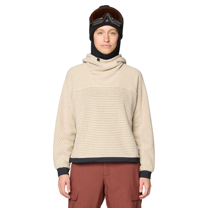 Mountain Hardwear Women's Summit Grid Big Hoody in Fossil.
