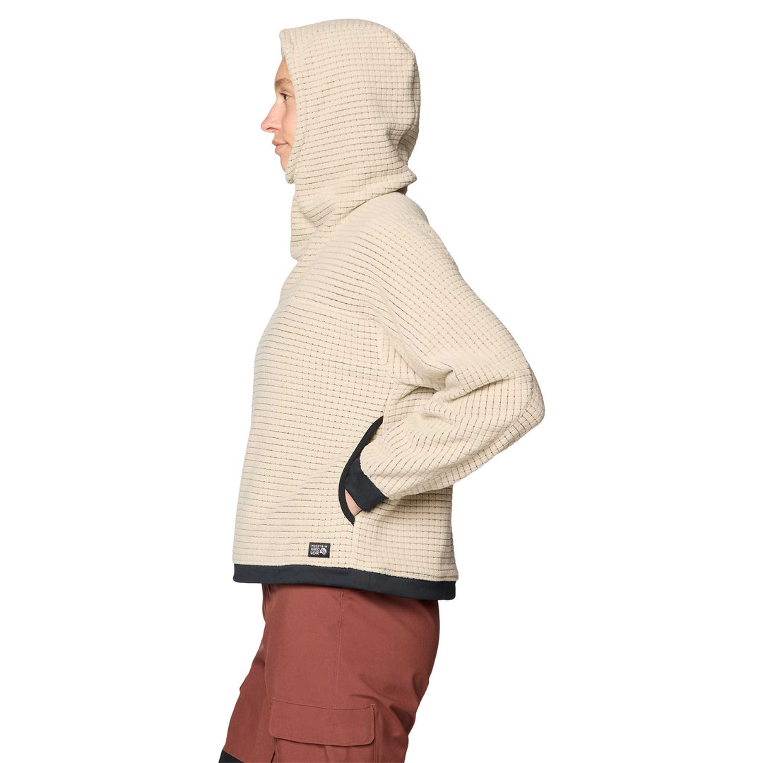 Mountain Hardwear Women's Summit Grid Big Hoody in Fossil.