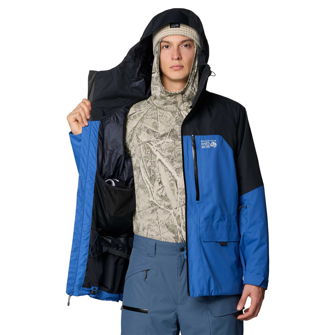 Mountain Hardwear Men's Firefall Insulated Jacket in Berry Blue Black.