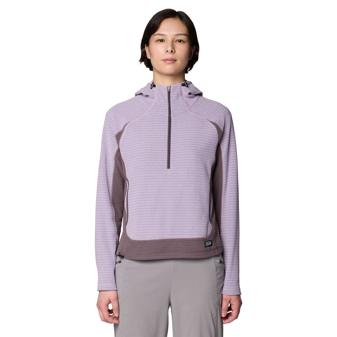 Mountain Hardwear Women's Summit Grid Half Zip Hoody in the color Atmospheric.
