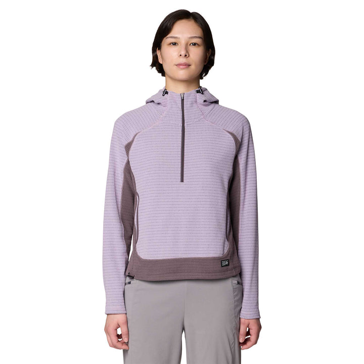 Mountain Hardwear Women's Summit Grid Half Zip Hoody in the color Atmospheric.