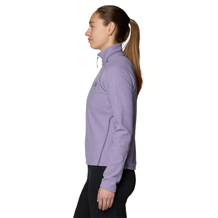Mountain Hardwear women's Microchill Quarter Zip in Violet Stone Heather.