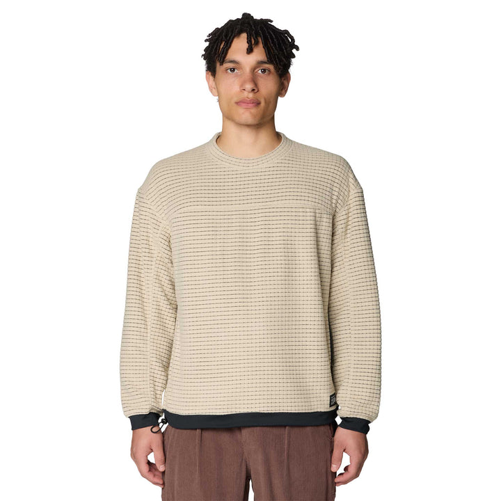 Mountain Hardwear Summit Grid Big Grid Pullover Crew for men in Fossil. 
