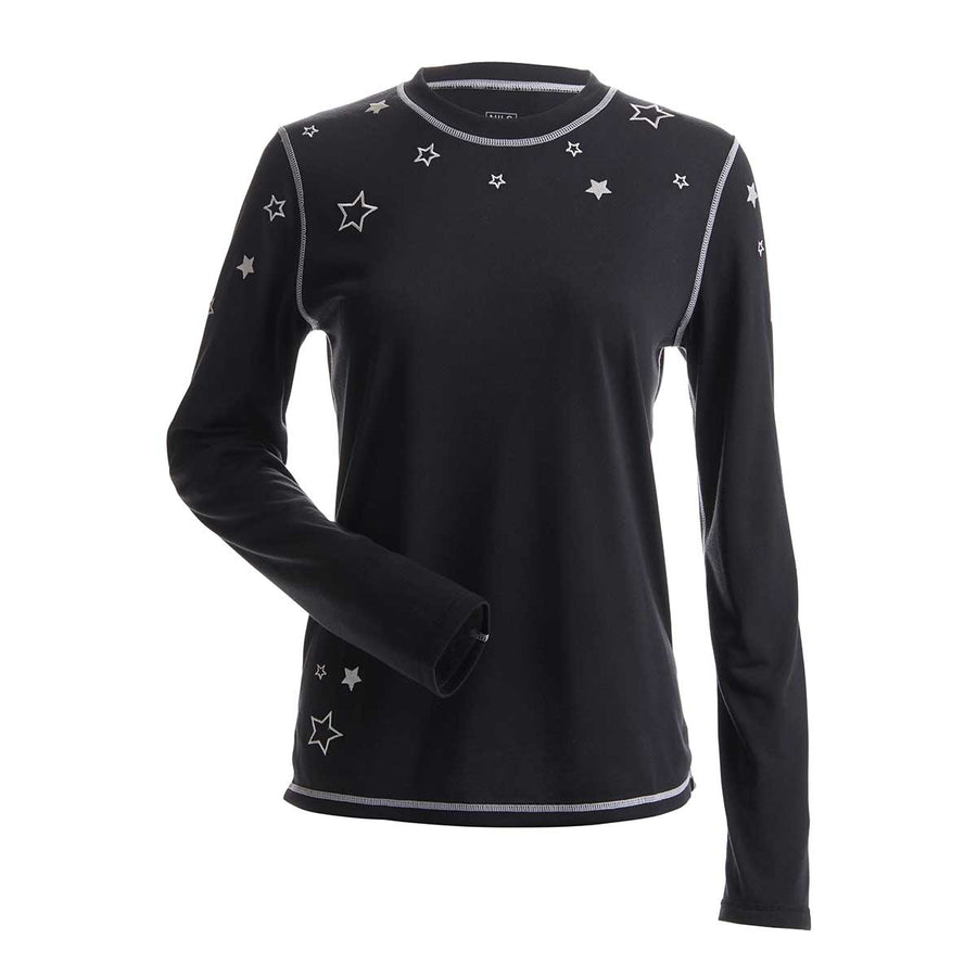 NILS Emerson Top Women's in Black and White Thread