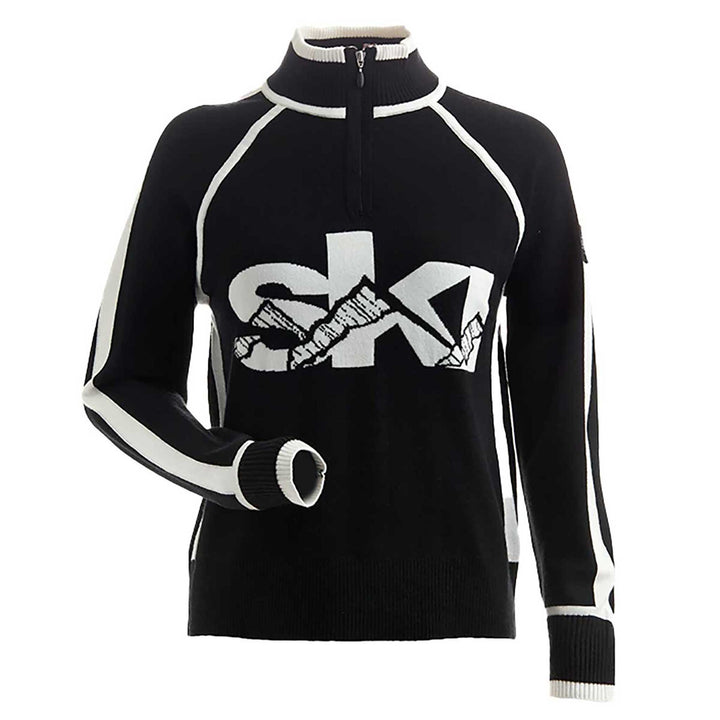 NILS Ski Sweater Women's in Glacier Black and White