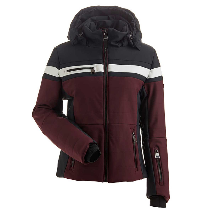 NILS Dolomiti Jacket Women's in Cherry Black and White