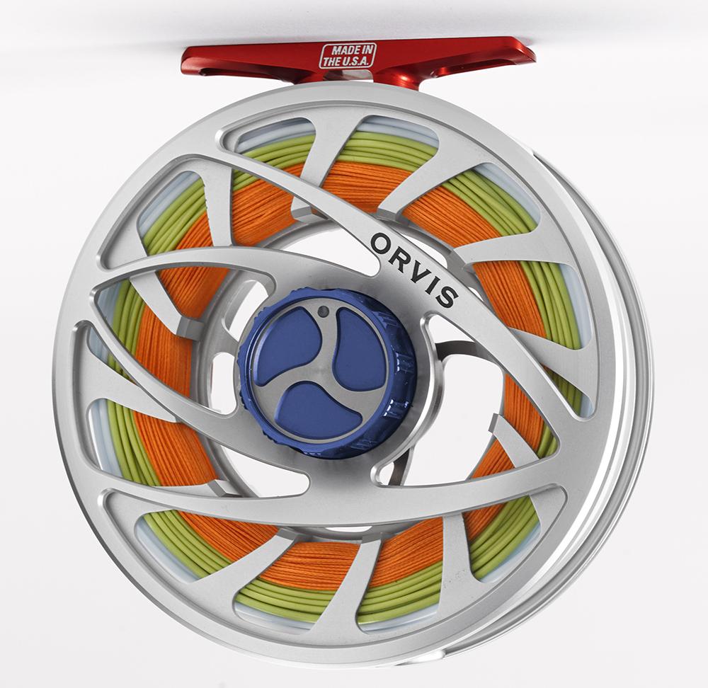Orvis Mirage LT Fly Reel in Red and White and Blue